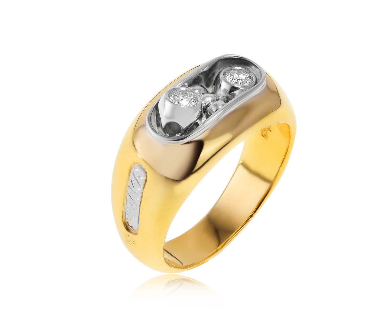 Оригинальное золотое кольцо с бриллиантами 0.20ct Baraka