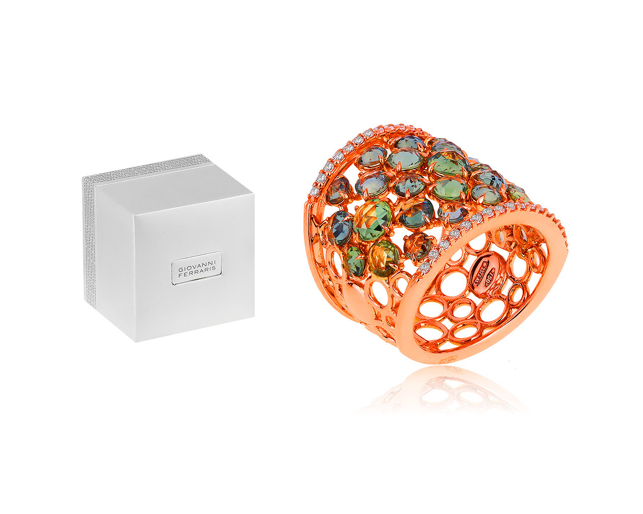Золотое кольцо с сапфирами и бриллиантами Giovanni Ferraris
