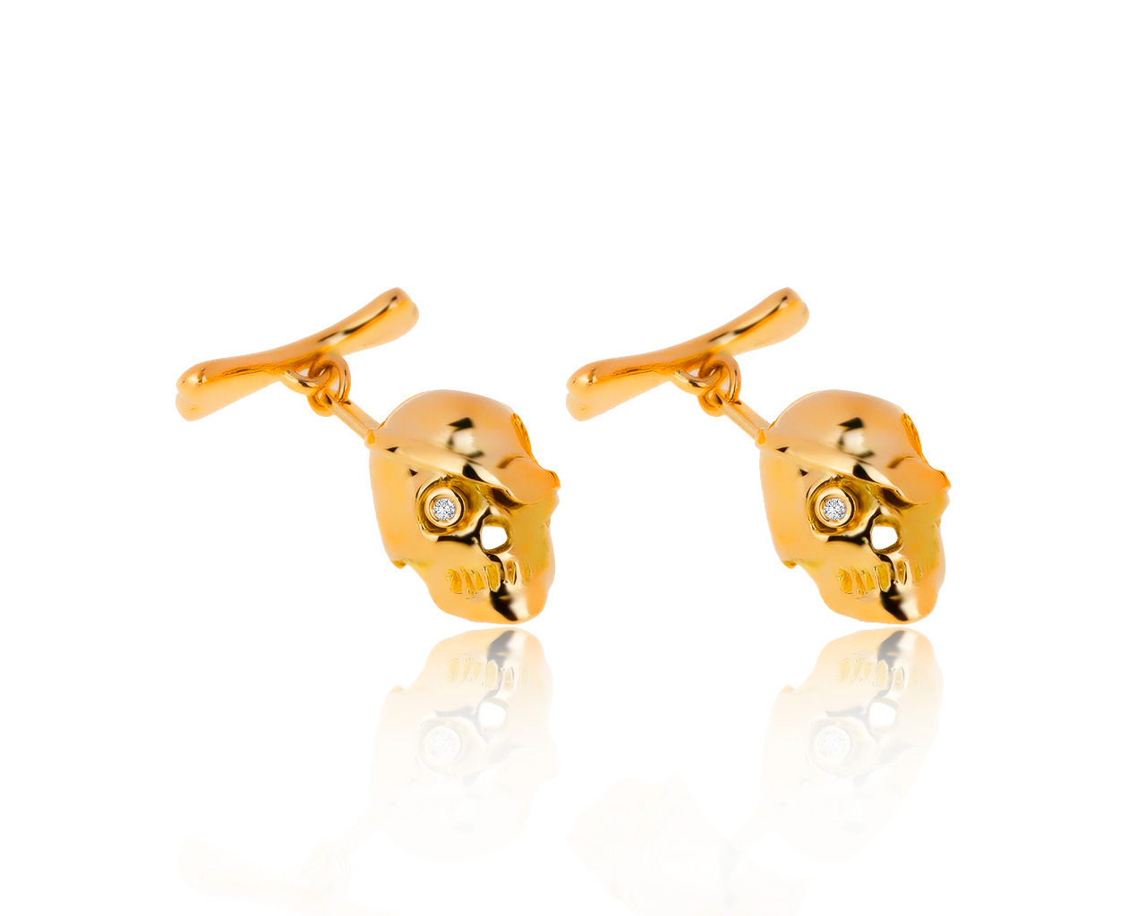 Оригинальные золотые запонки с бриллиантами 0.04ct Belfiore 130220/5 Оригинальные золотые запонки с бриллиантами 0.04ct Belfiore 130220/5