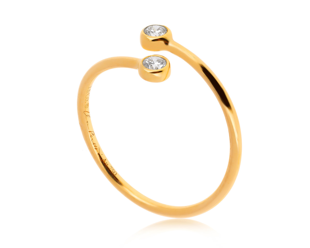 Оригинальное золотое кольцо с бриллиантами 0.10ct Tiffany&Co Elsa Peretti 091120/2