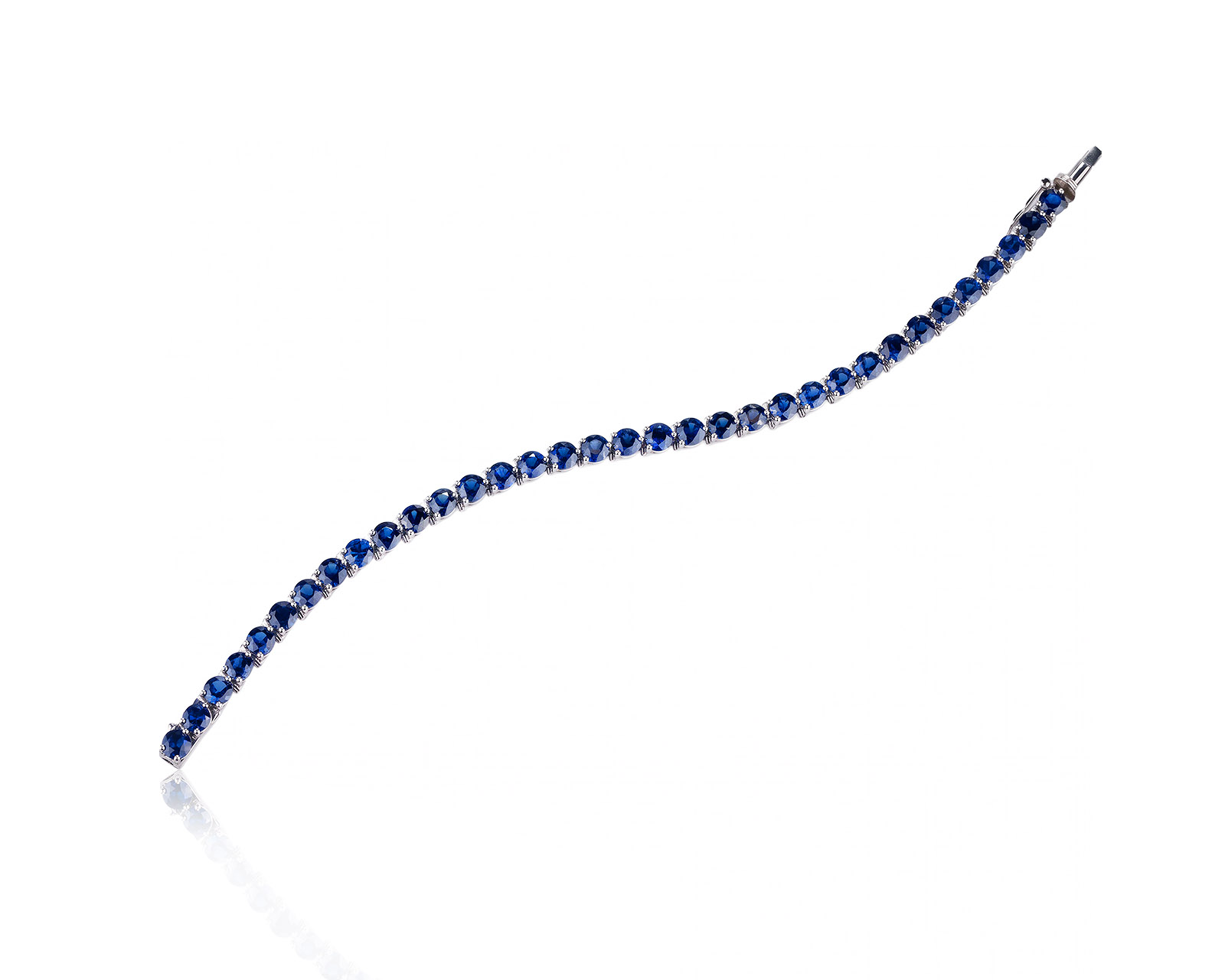 Оригинальный золотой браслет с сапфирами 14.14ct Lykov`s Jewellery 210726/КМ434