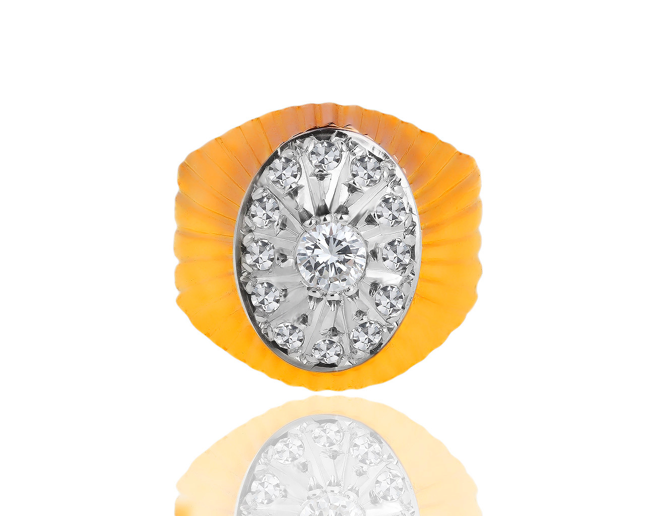 Солидное золотое кольцо с бриллиантами 0.56ct 180519/24