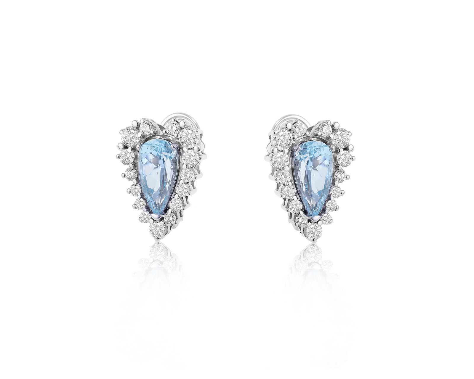 Золотые серьги с топазами 4.30ct и бриллиантами 1.36ct 260424/8