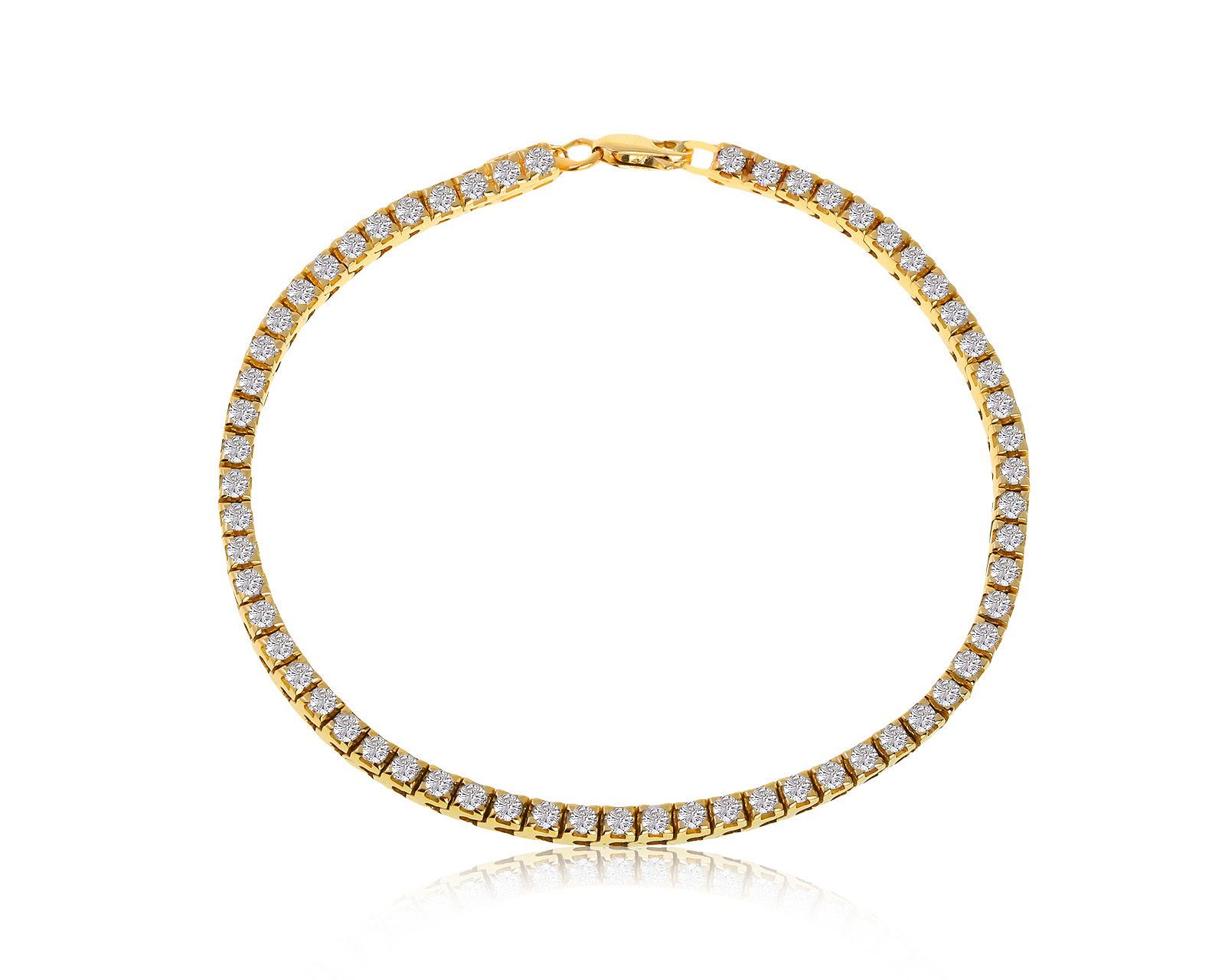 Престижный золотой браслет с бриллиантами 3.23ct 290621/12