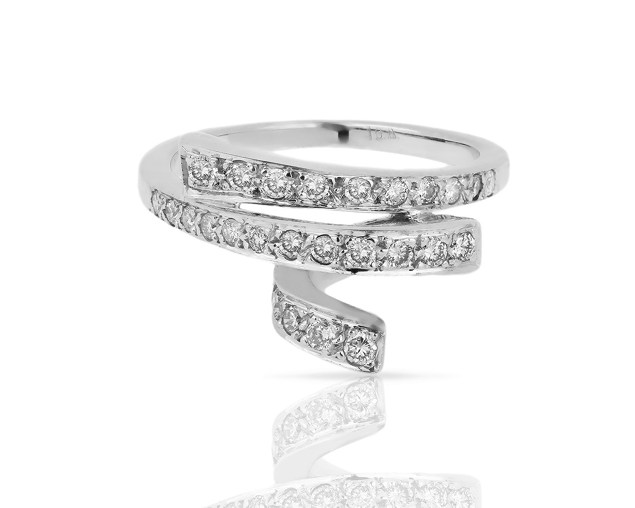 Изящное золотое кольцо с бриллиантами 0.40ct 180618/1