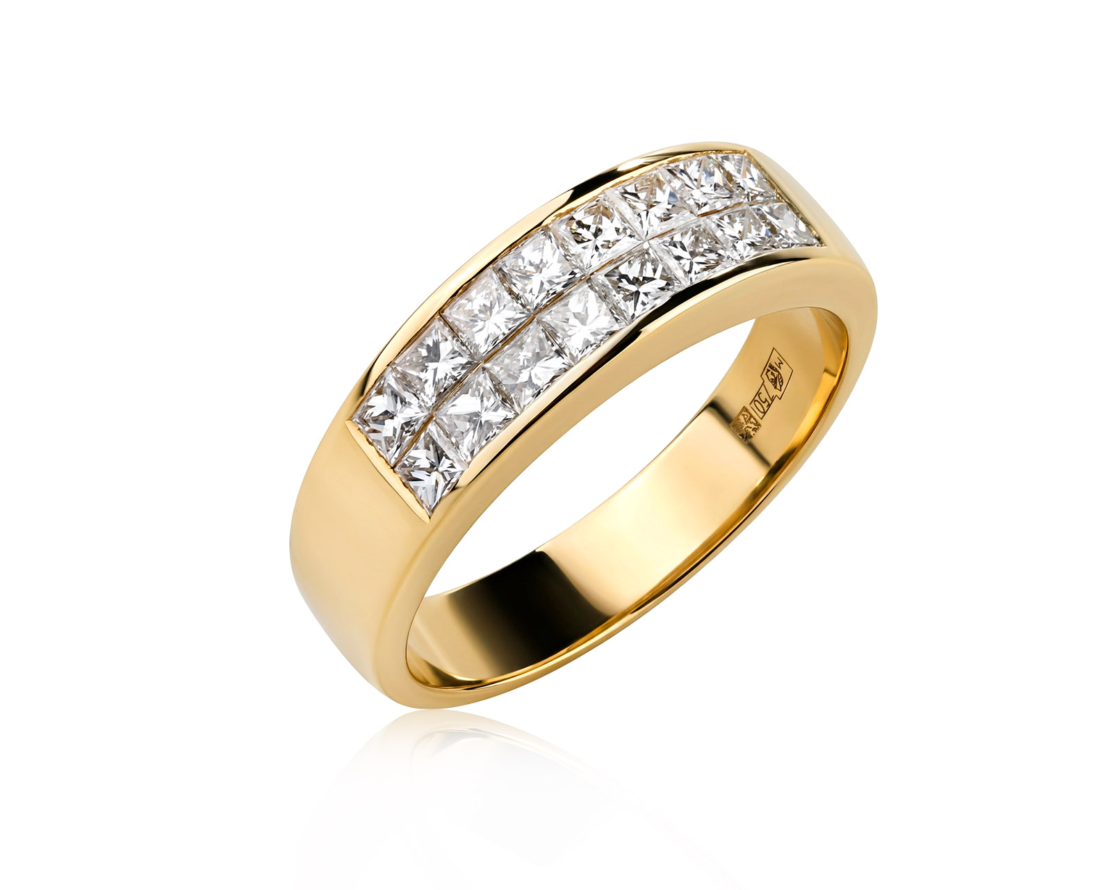 Золотое кольцо с бриллиантами 0.80ct
