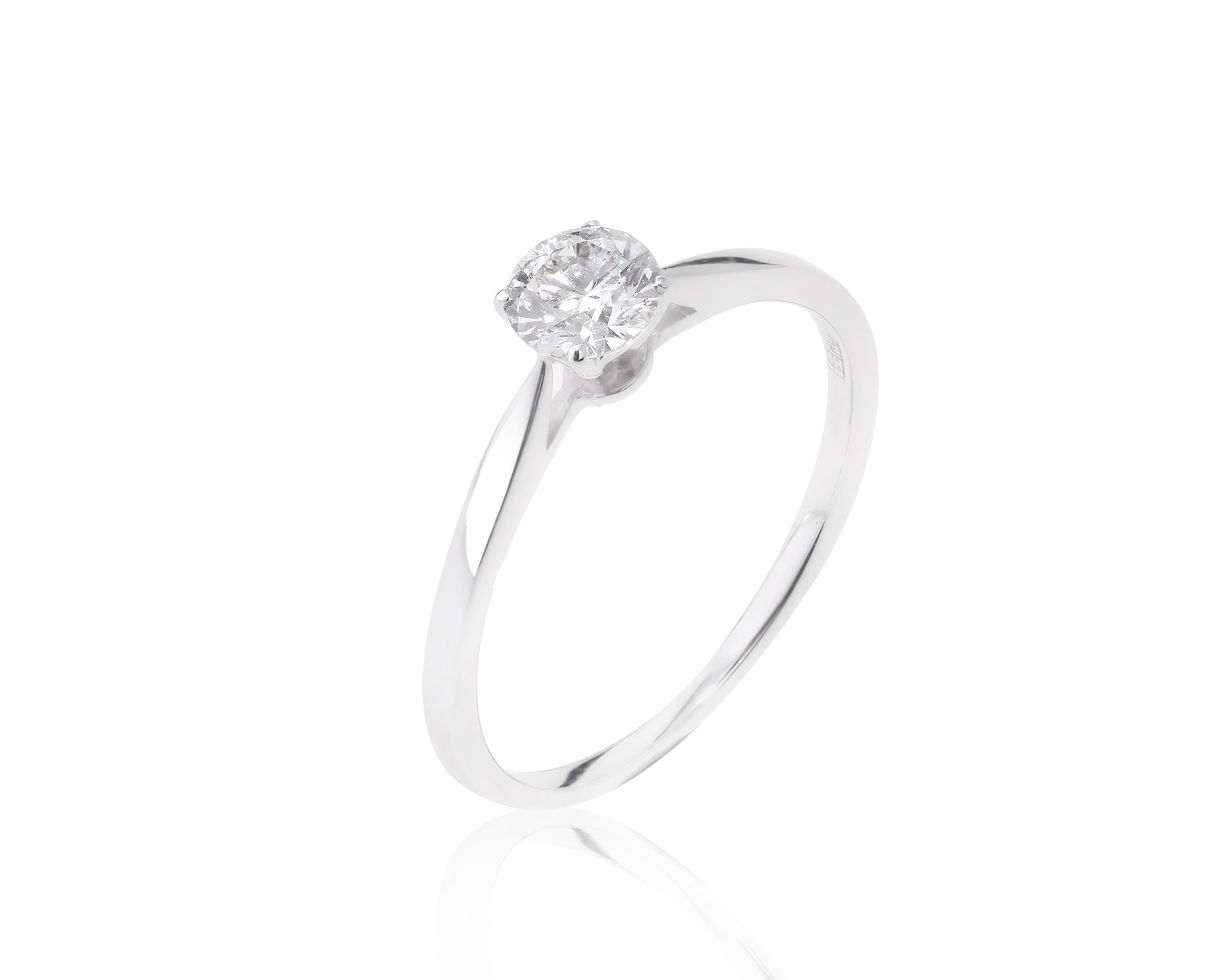 Богатое золотое кольцо с бриллиантом 0.33ct 040522/1