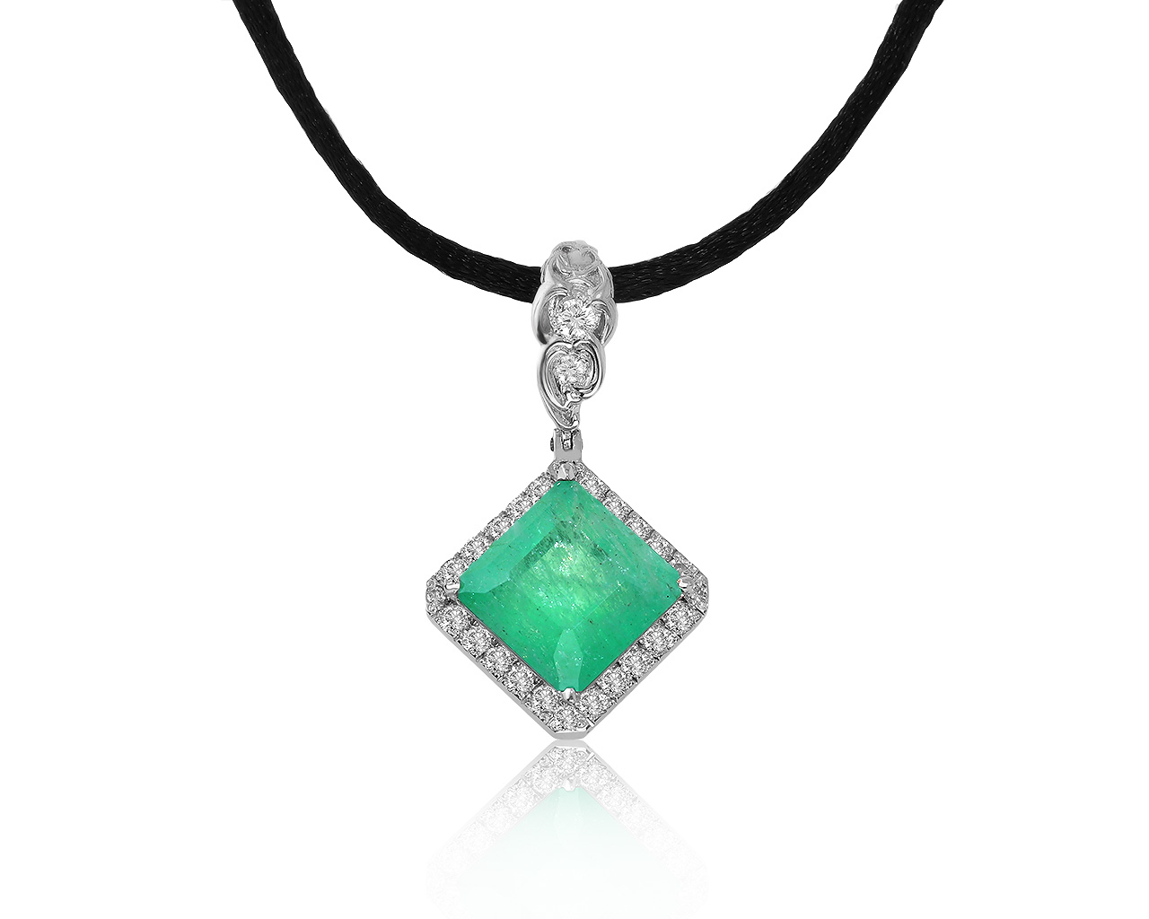 Великолепный золотой кулон с изумрудом 7.18ct 191020/3