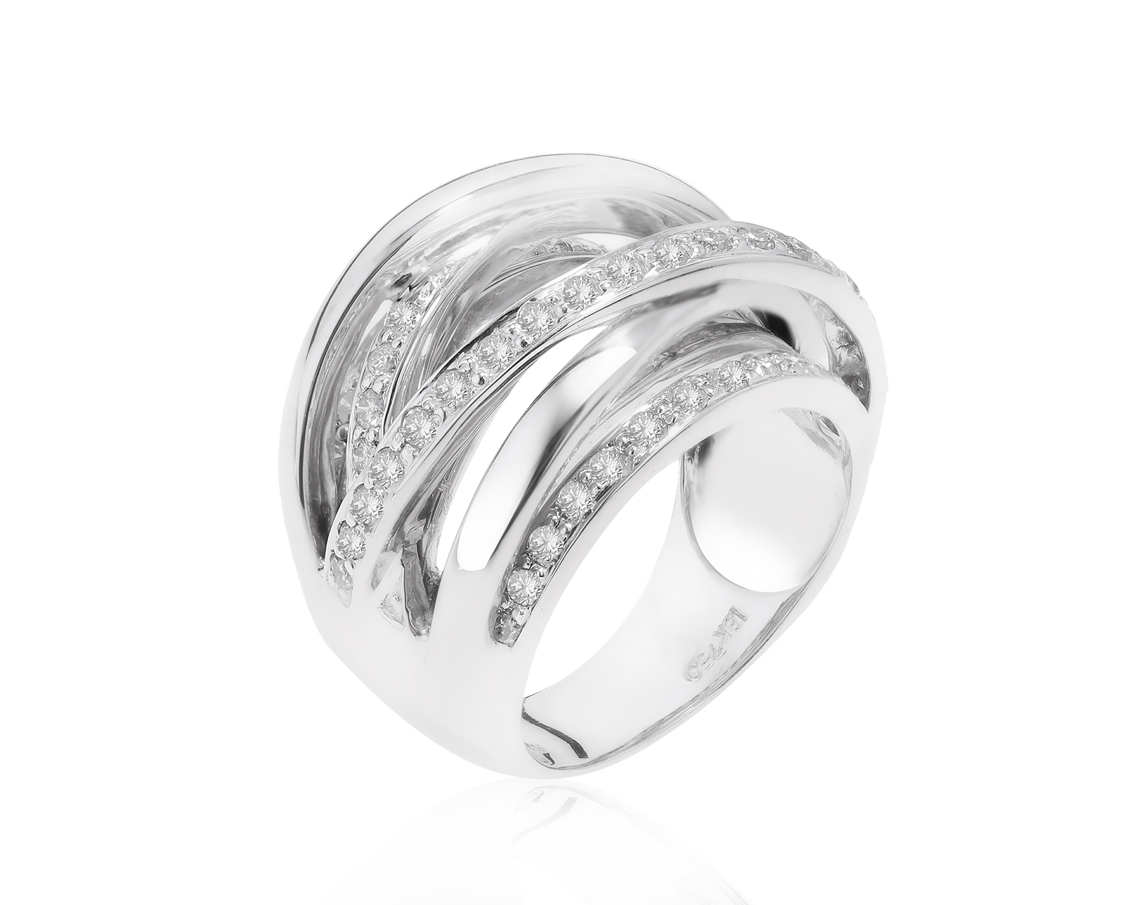 Притягательное золотое кольцо с бриллиантами 0.97ct 060322/5