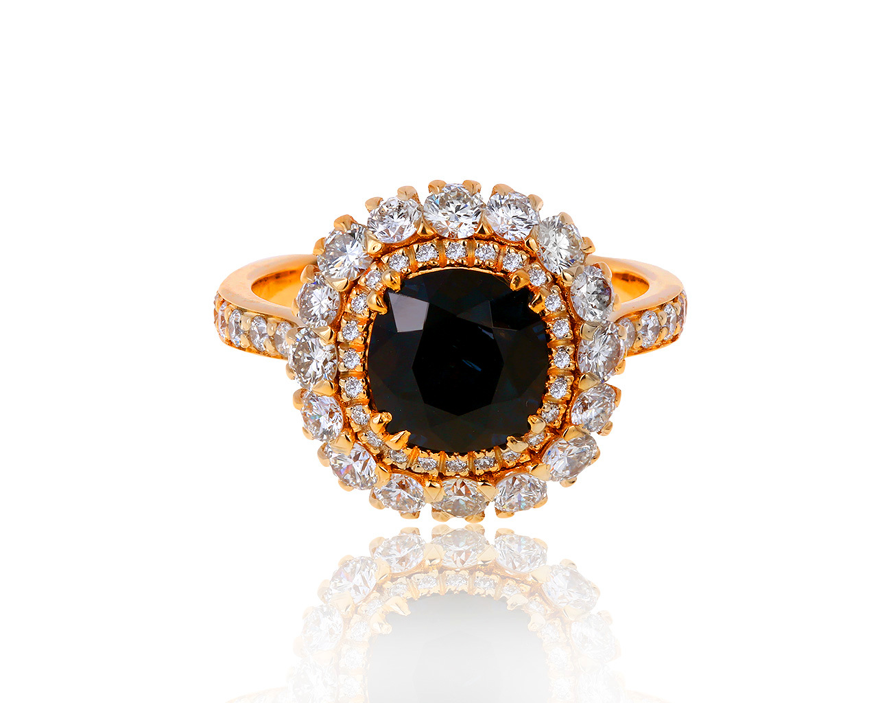 Королевское золотое кольцо с шпинелью 2.34ct 131119/8