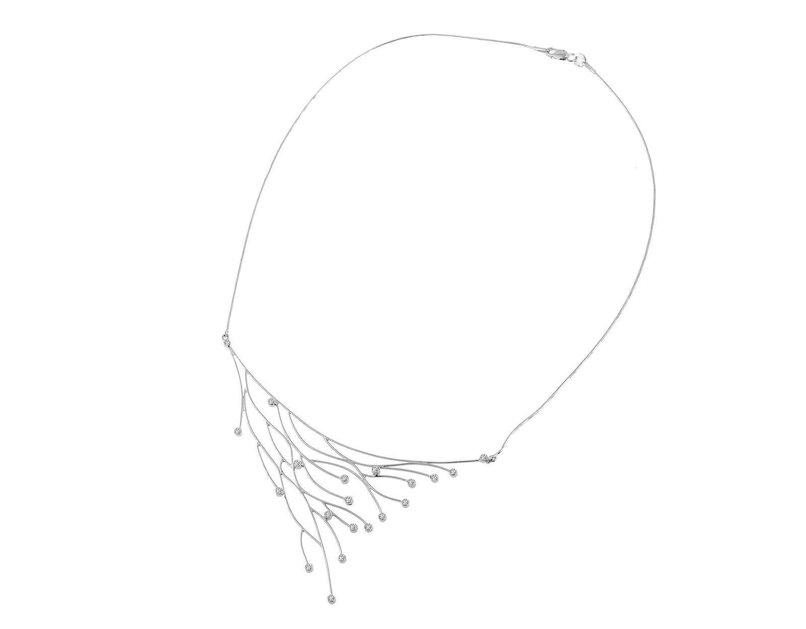 Роскошное золотое колье с бриллиантами 0.64ct