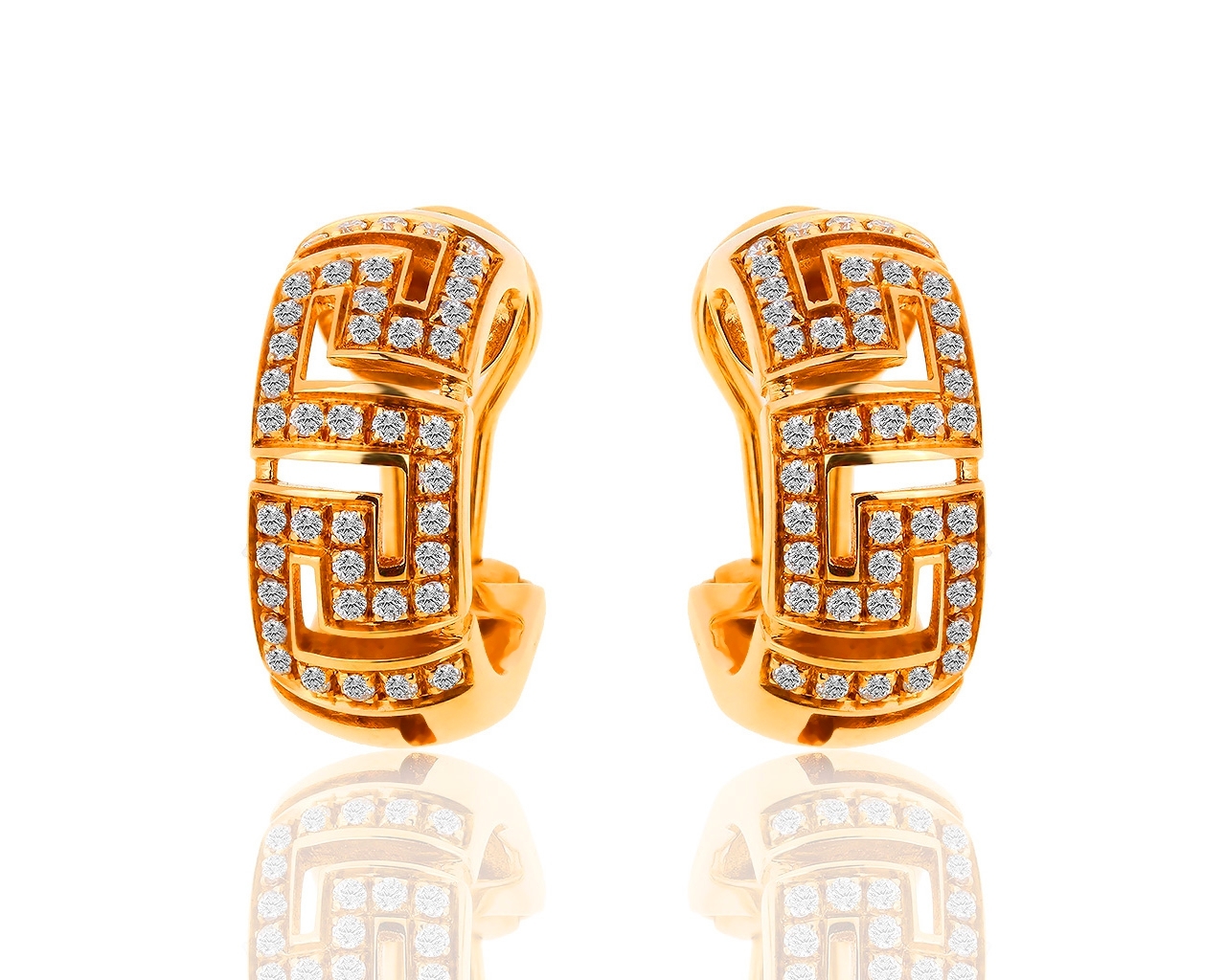 Оригинальные золотые серьги с бриллиантами 0.80ct Versace 241217/5