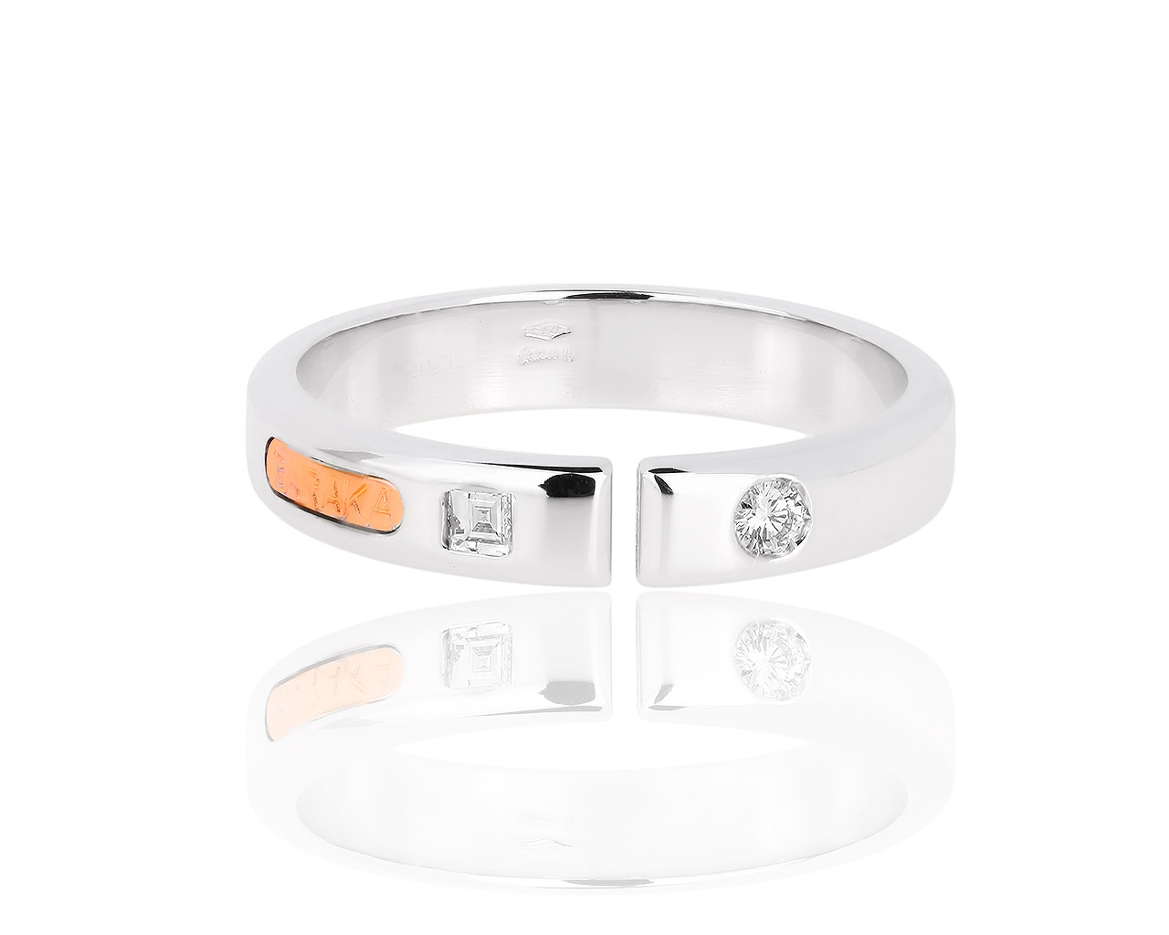 Оригинальное золотое кольцо с бриллиантами 0.19ct Baraka 020918/7