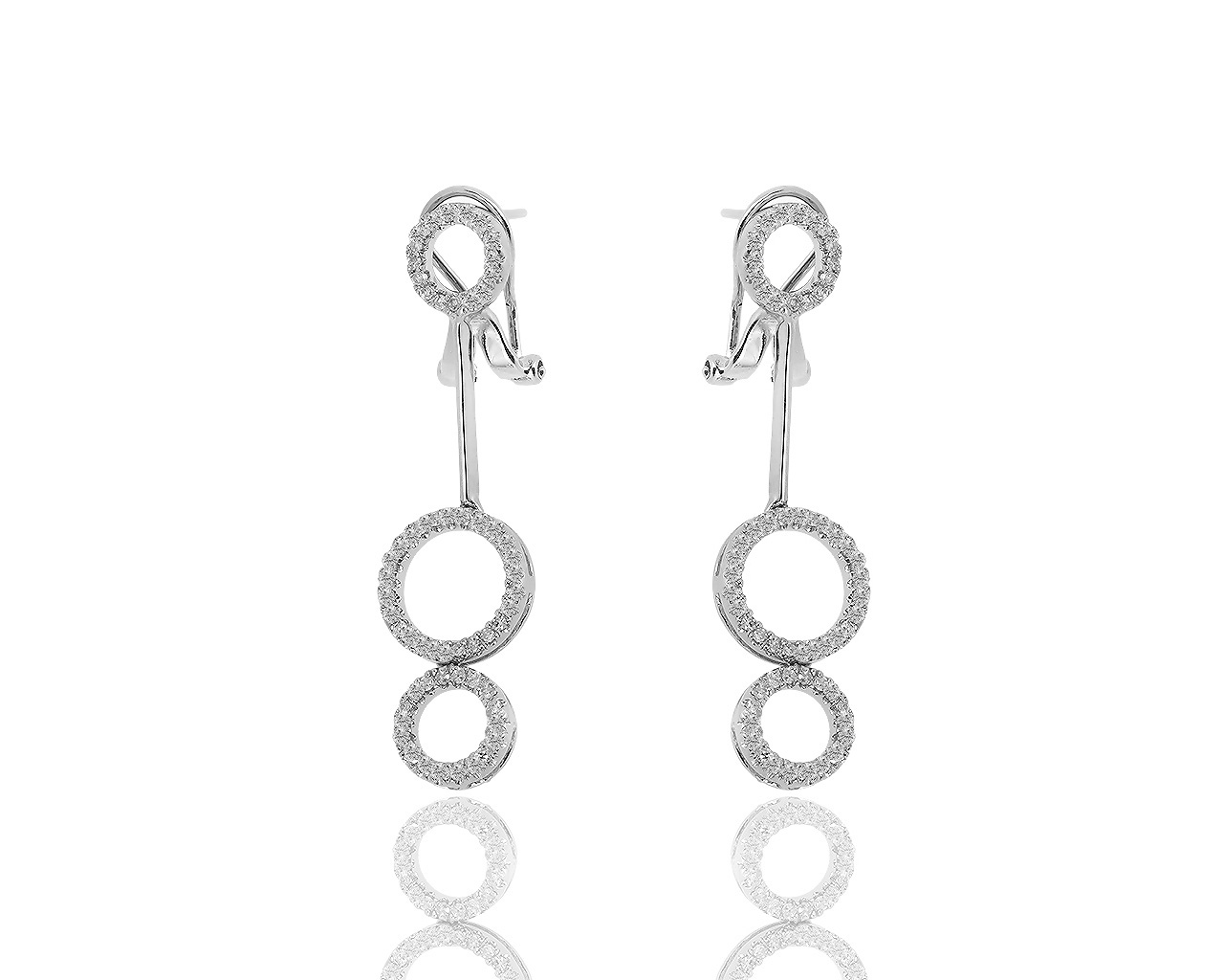 Интересные золотые серьги с бриллиантами 0.45ct 170519/10