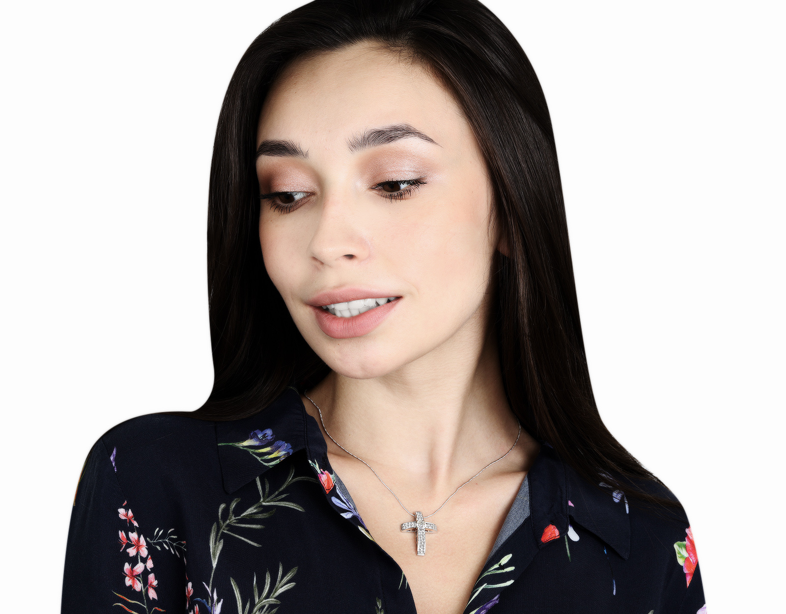 Престижный золотой кулон с бриллиантами 1.14ct