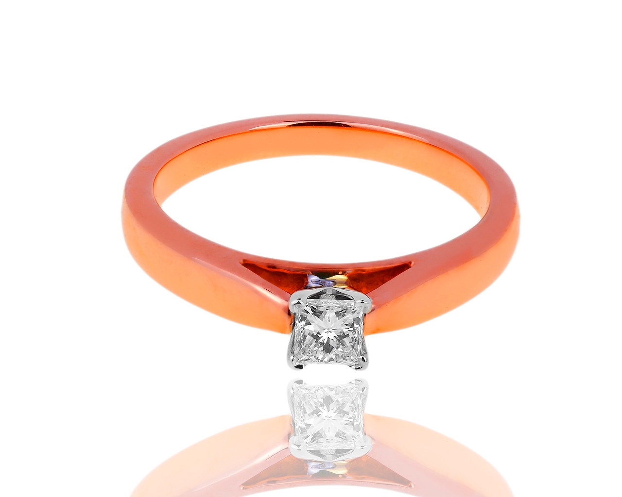 Помолвочное золотое кольцо с бриллиантом 0.27ct 260319/6