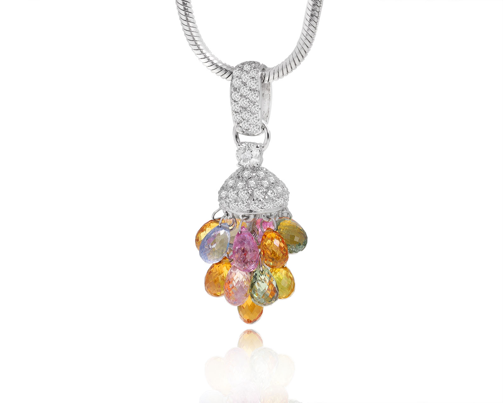 Оригинальный золотой кулон с сапфирами 8.48ct Adler 240721/14 Оригинальный золотой кулон с сапфирами 8.48ct Adler 240721/14