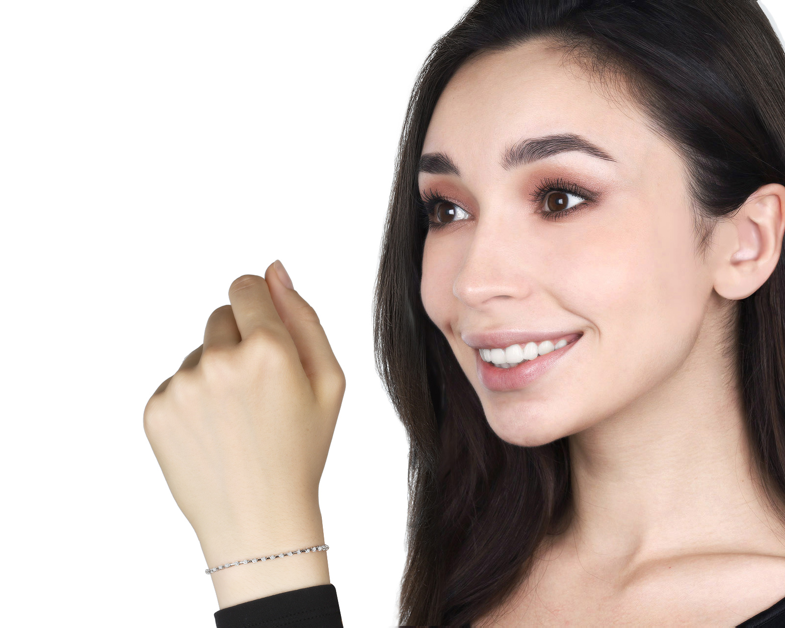 Золотой браслет с бриллиантами 0.80ct