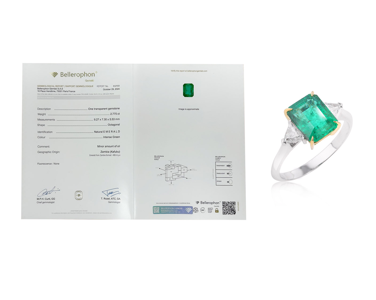 Золотое кольцо с изумрудом Замбия 2.77ct Evgeny Matveev