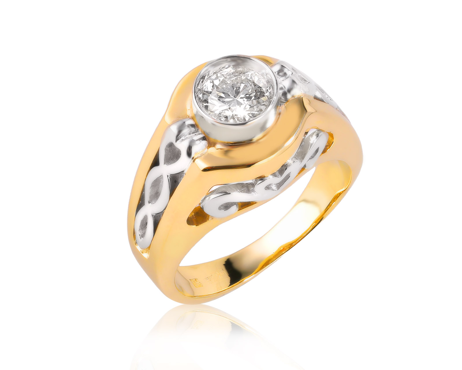 Золотое кольцо с бриллиантом 0.53ct 290126/4