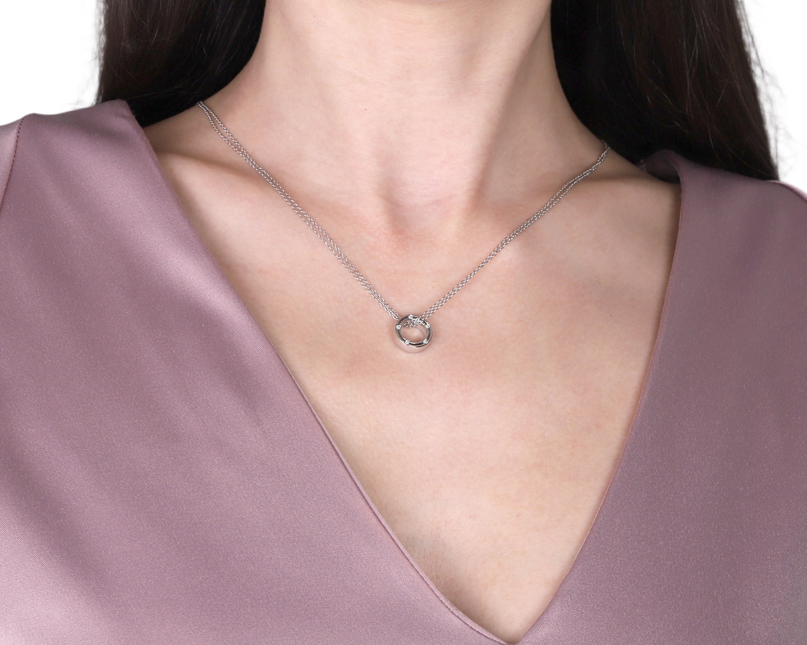 Оригинальный золотой кулон с бриллиантами 0.09ct Damiani D.Side