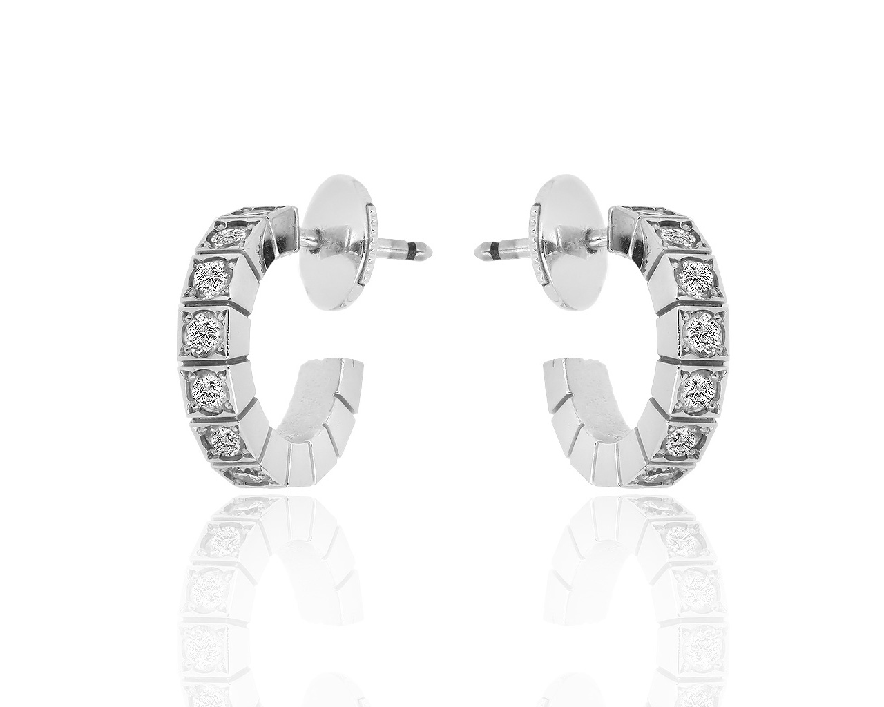 Золотые серьги с бриллиантами 1.10ct Cartier Lanieres 201118/11