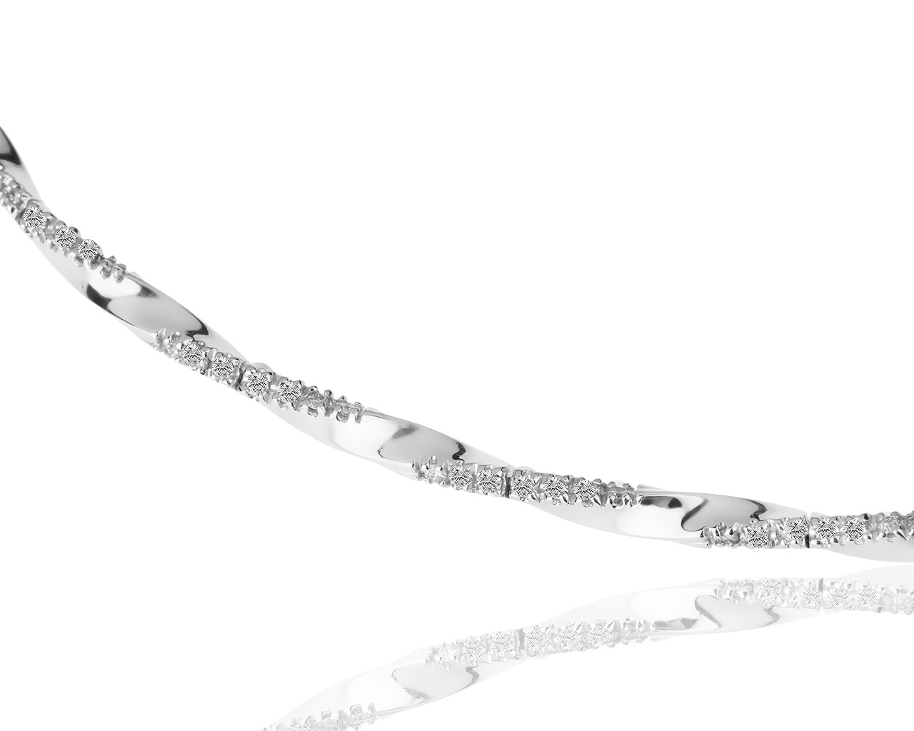 Стильное золотое колье с бриллиантами 1.03ct