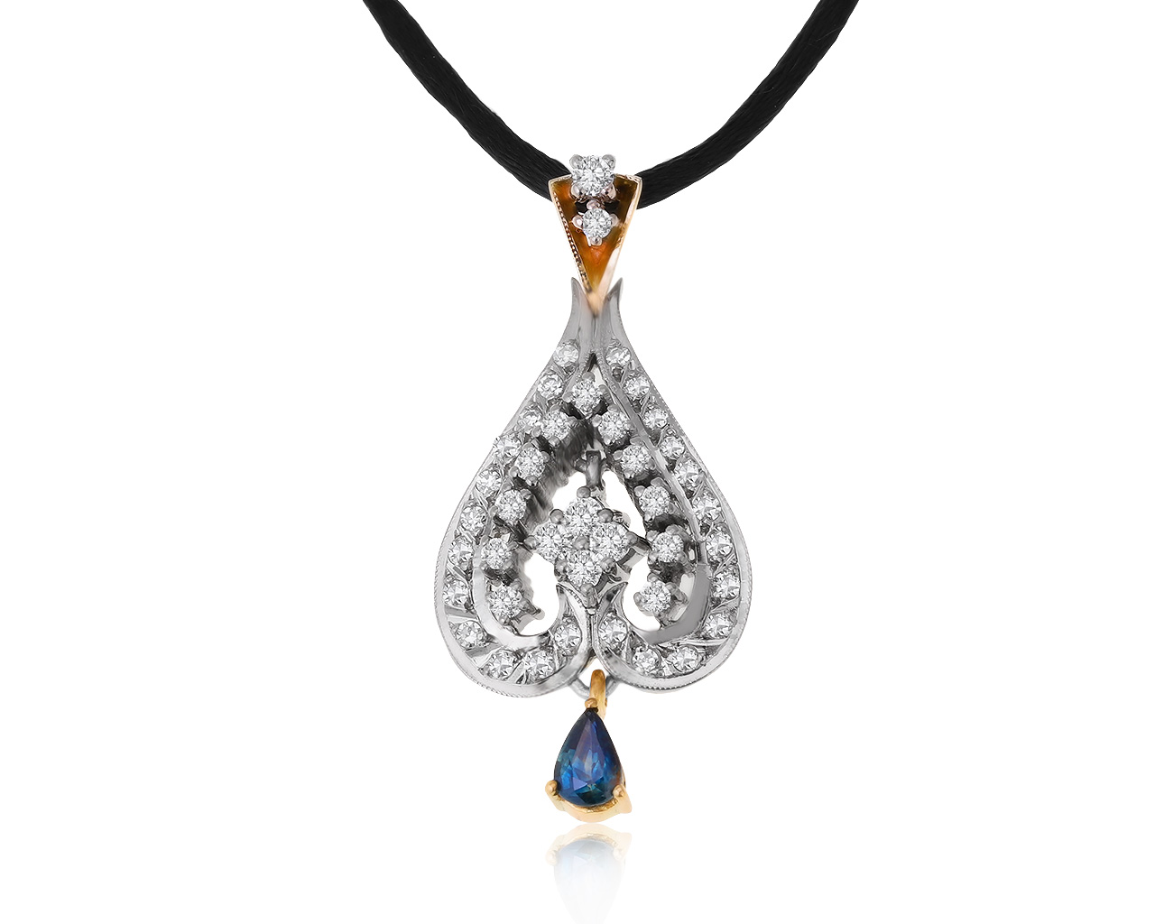 Винтажный золотой кулон с бриллиантами 0.81ct СССР 251220/7