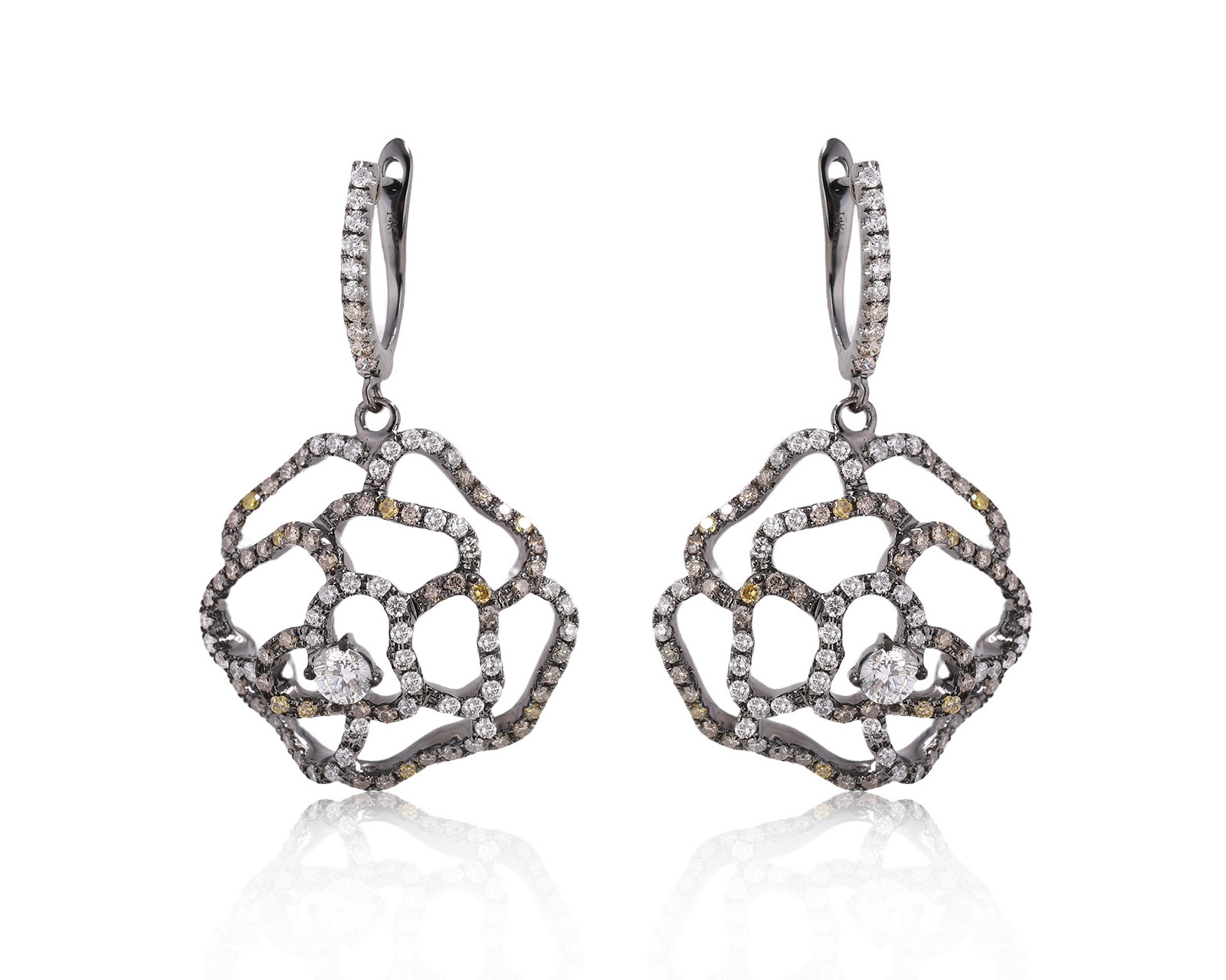 Золотые серьги с бриллиантами 1.48ct 081025/9