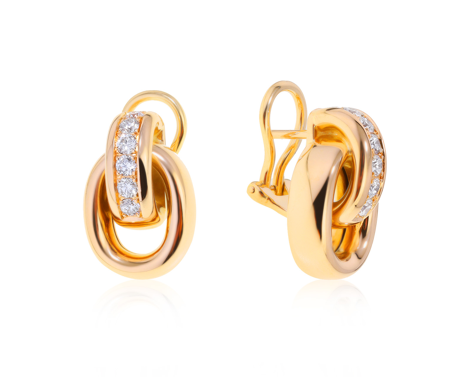 Оригинальные золотые серьги Chopard Les Chaines 130122/1