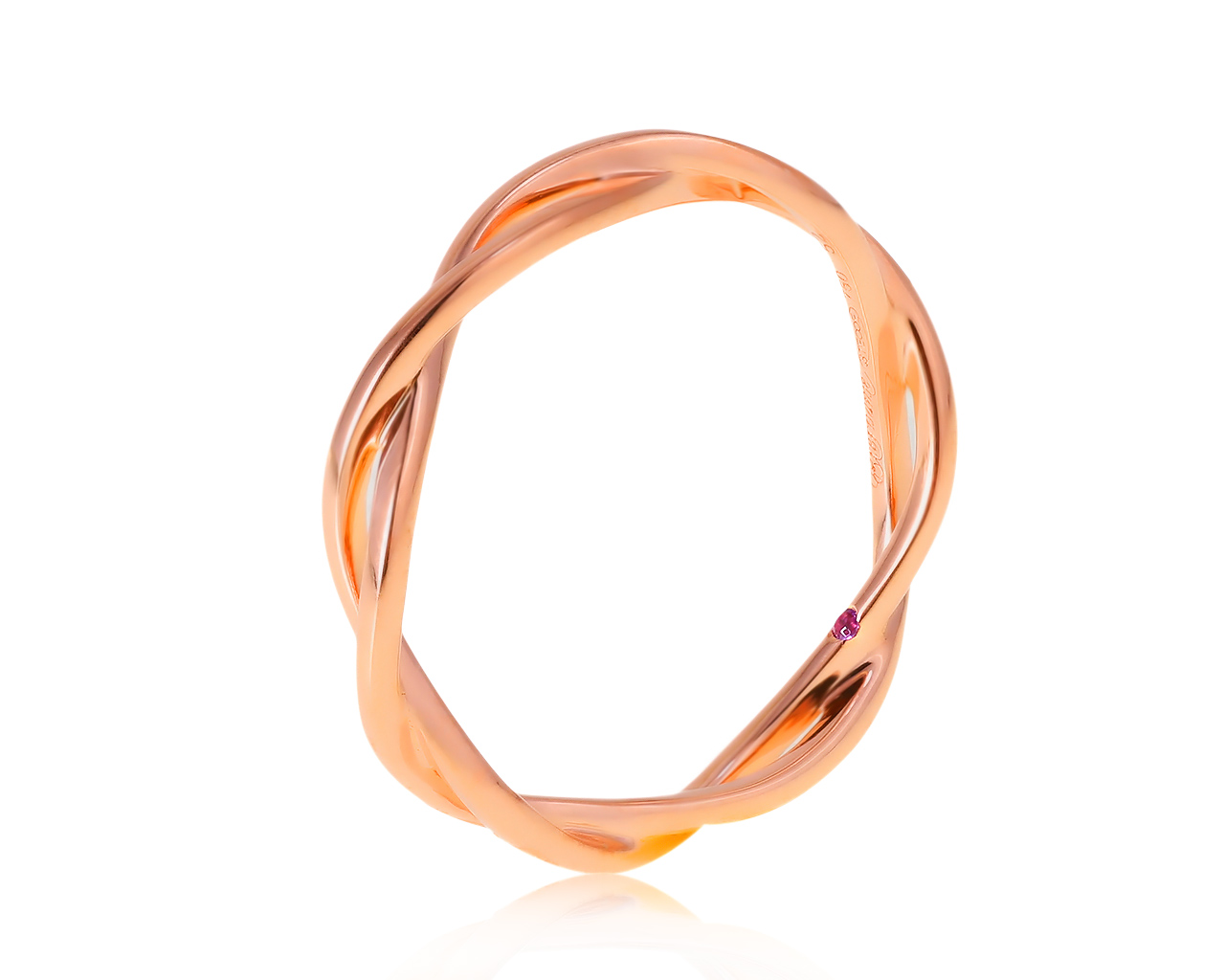 Оригинальное золотое кольцо с аметистом 0.01ct Etername 201220/3