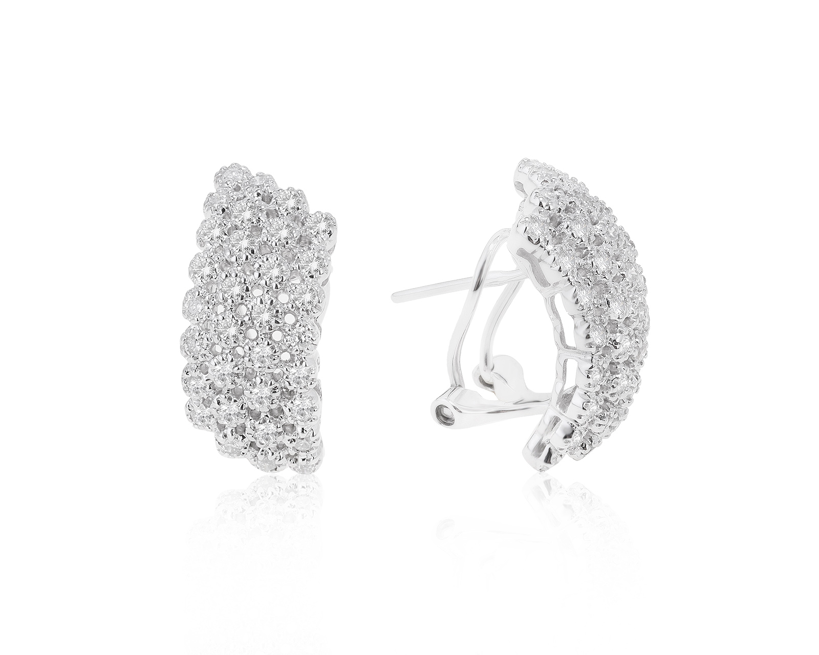 Прекрасные золотые серьги с бриллиантами 0.77ct 261121/7