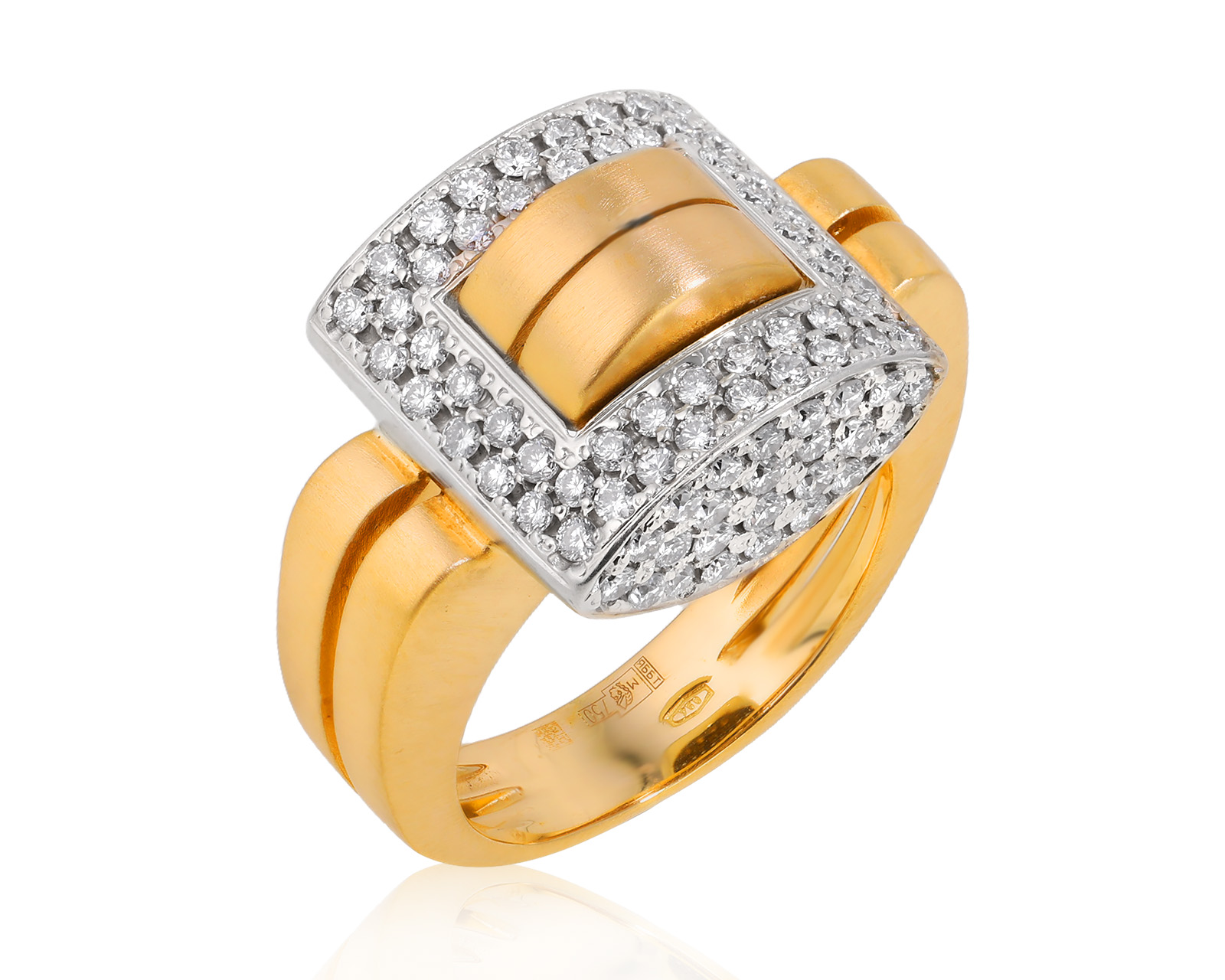 Золотое кольцо с бриллиантами 1.02ct 140825/14