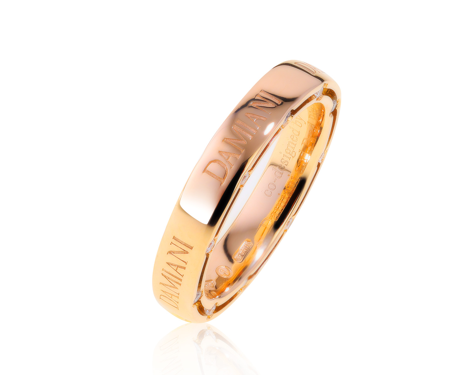 Оригинальное золотое кольцо Damiani D.Side