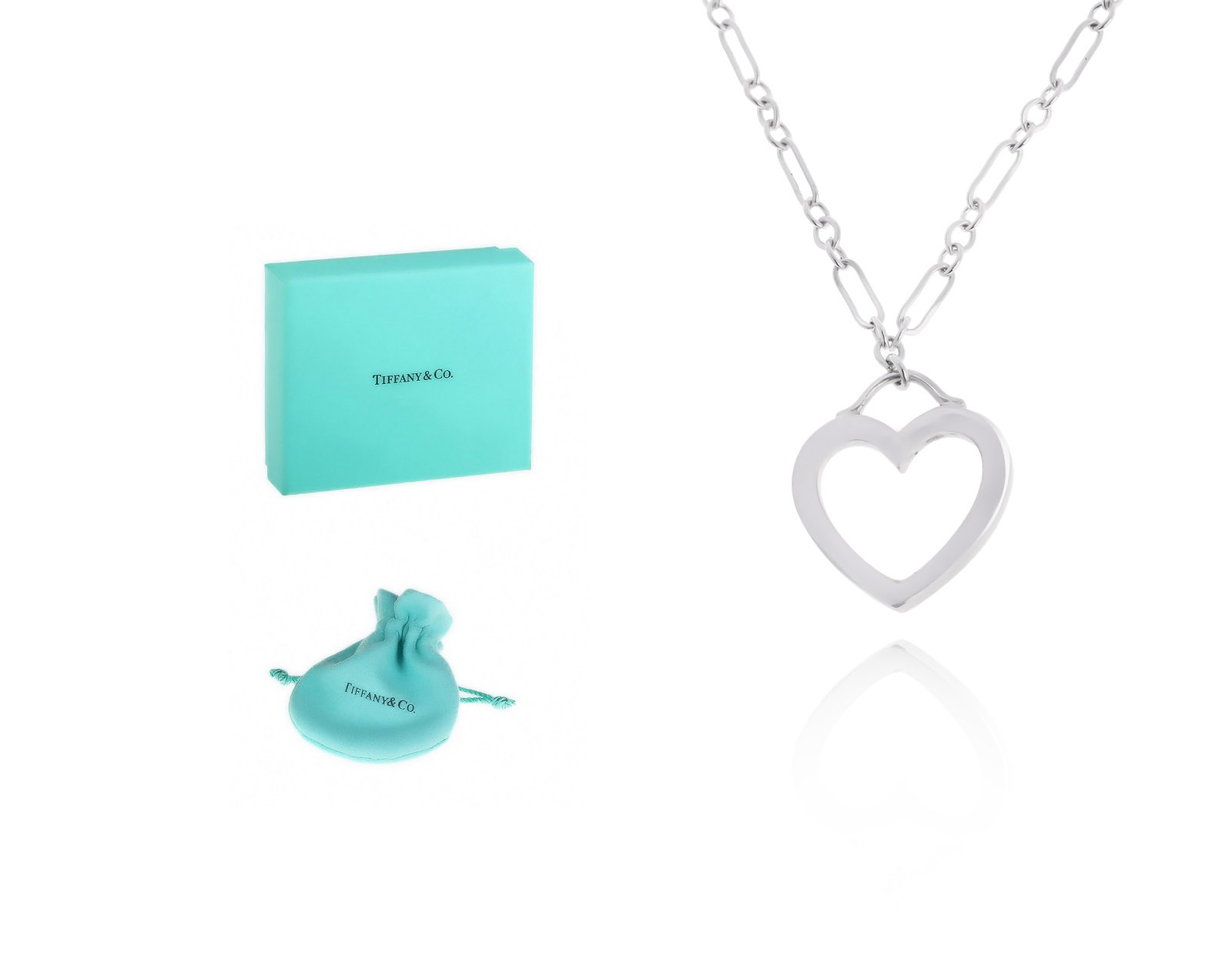 Оригинальное золотое колье Tiffany&Co Open Heart
