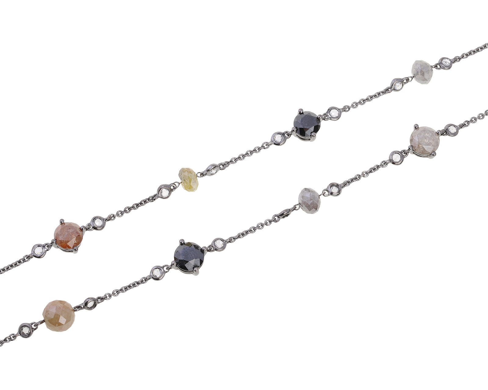 Завораживающее золотое колье с бриллиантами 35.10ct