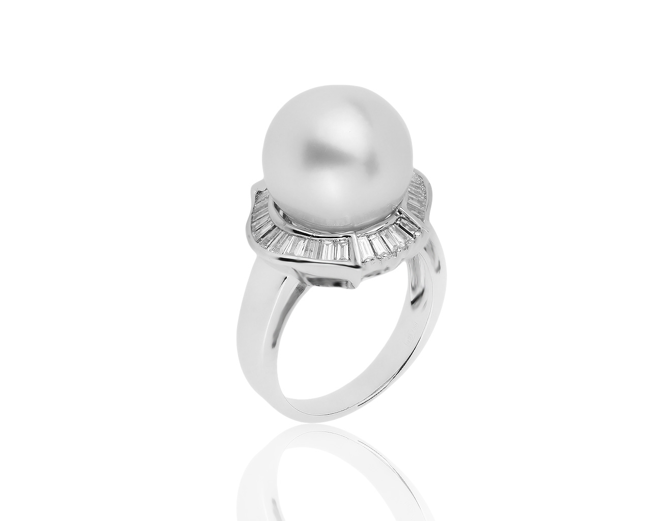 Оригинальное золотое кольцо с жемчугом 13.30 мм WCJ 241019/7