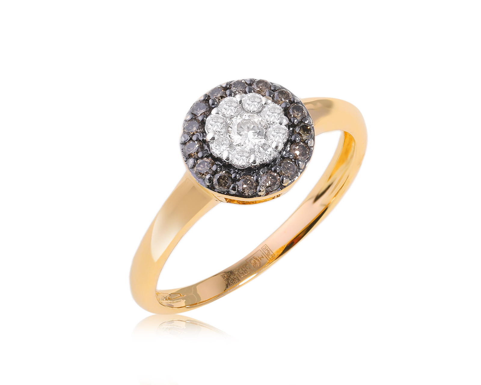 Золотое кольцо с бриллиантами 0.28ct