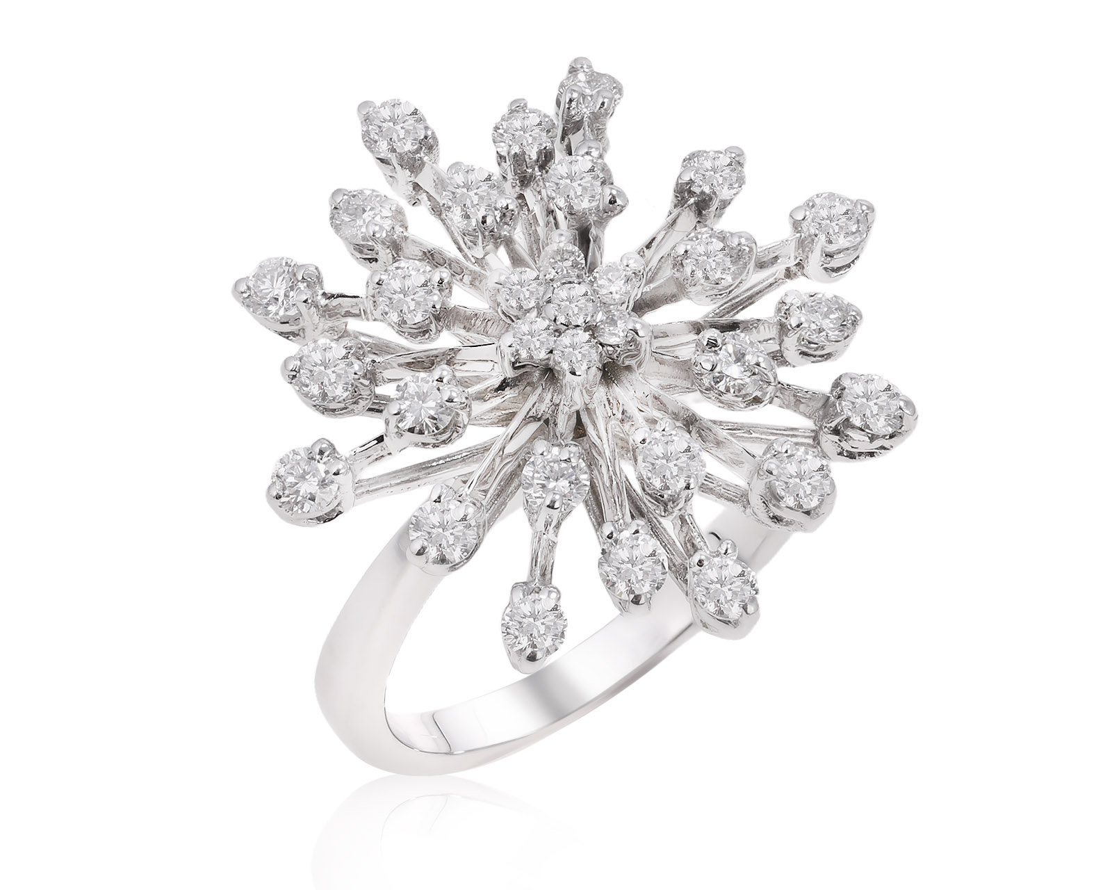 Золотое кольцо с бриллиантами 0.93ct