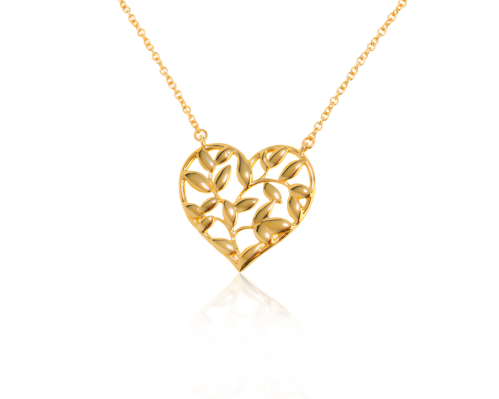 Оригинальное золотое колье Tiffany&Co Paloma Picasso Olive Leaf Heart 090123/6