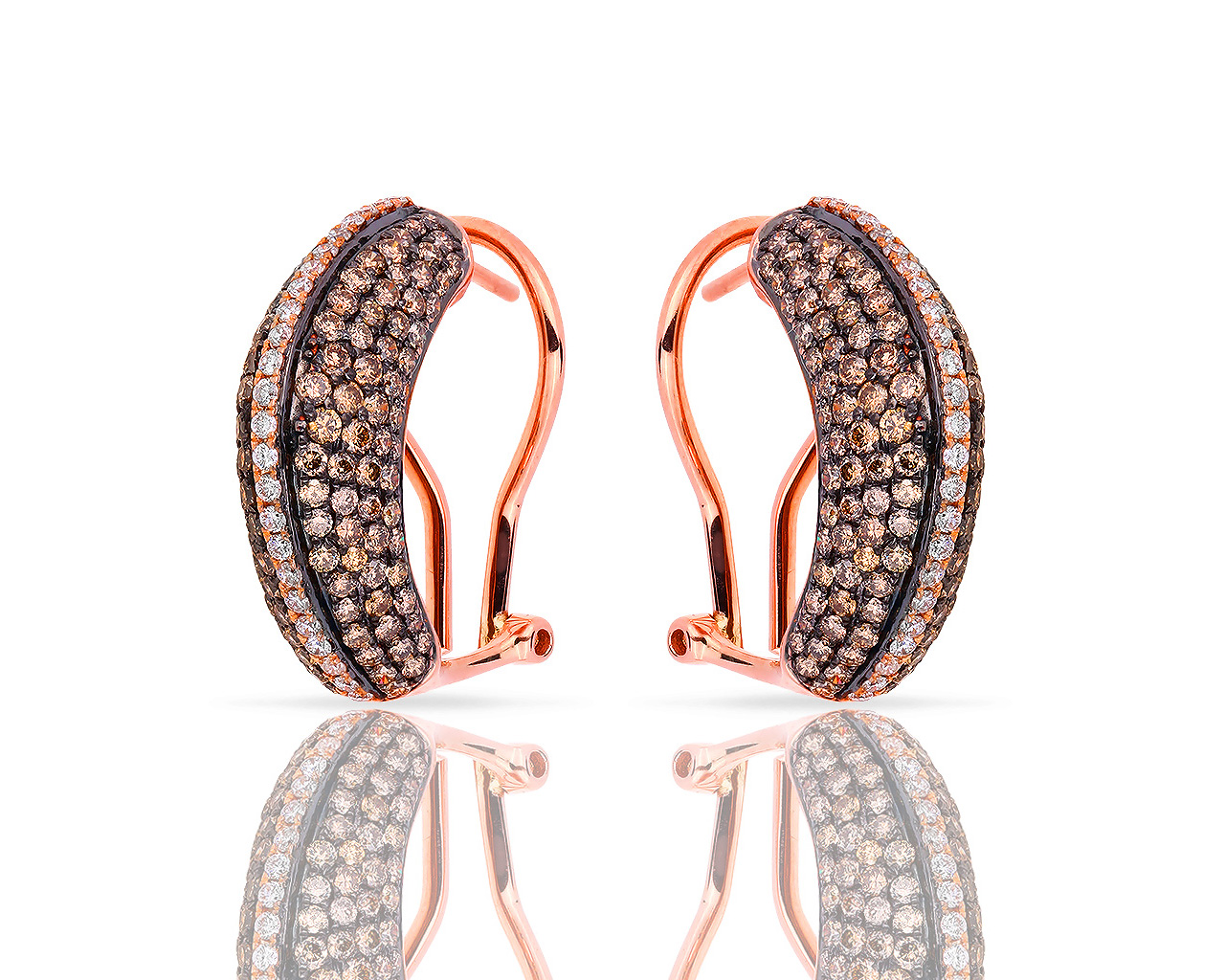 Изумительные золотые серьги с бриллиантами 2.31ct 230718/1