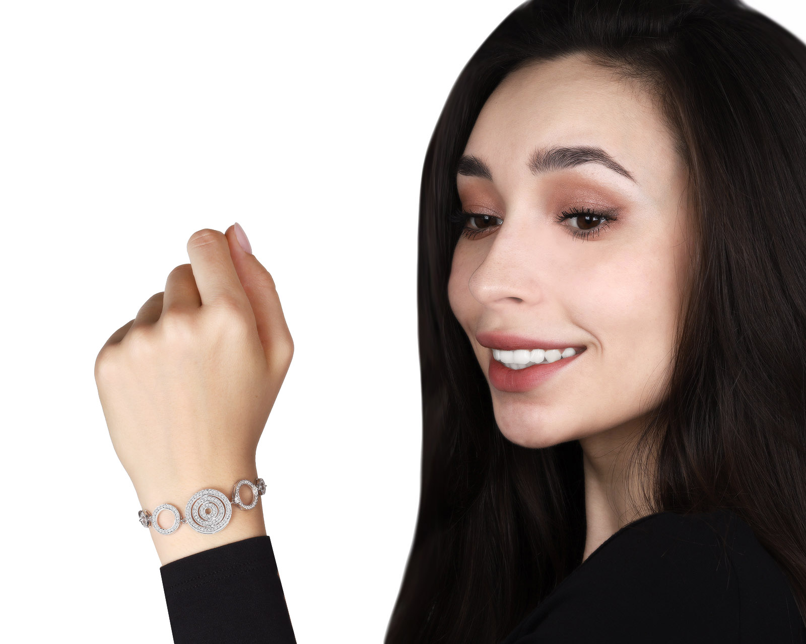 Золотой браслет с бриллиантами 2.66ct