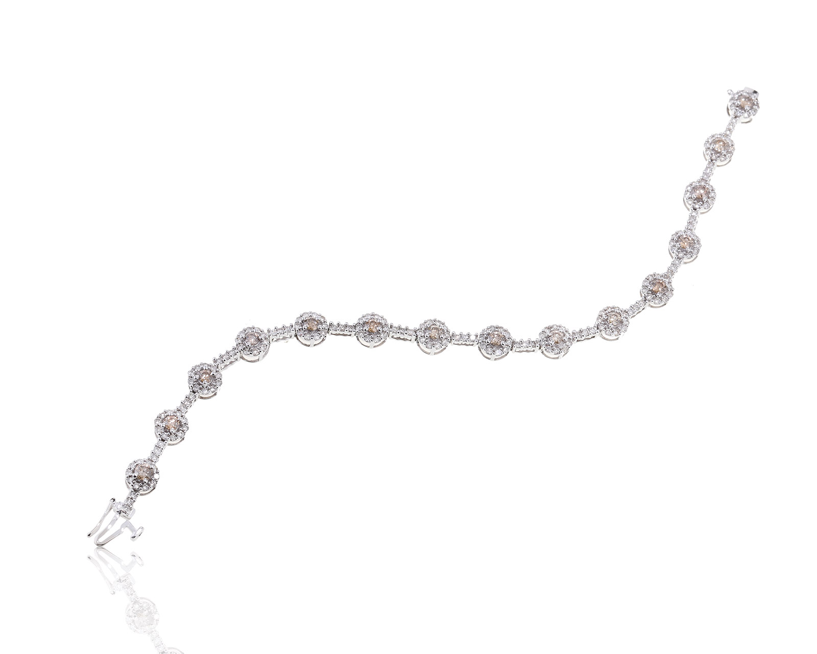 Потрясающий золотой браслет с бриллиантами 3.38ct 091022/4