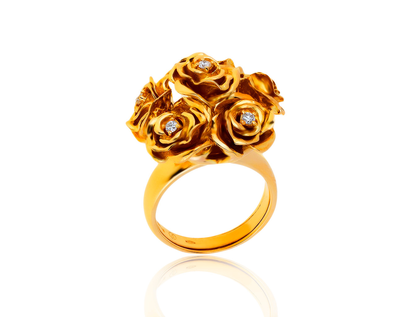 Оригинальное золотое кольцо с бриллиантами 0.30ct Fani 190719/2