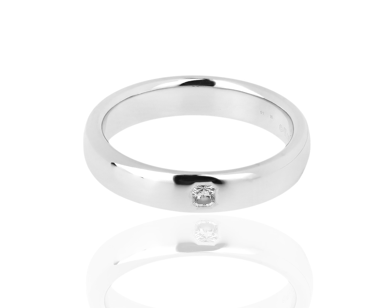 Платиновое кольцо с бриллиантом 0.05ct Tiffany&Co Lucida 131118/13