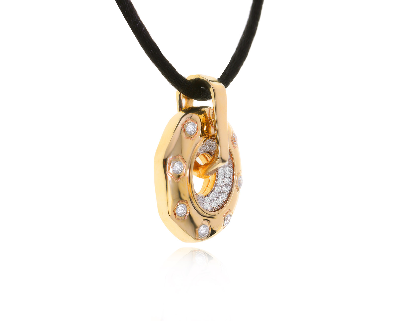 Золотой кулон с бриллиантами 0.77ct