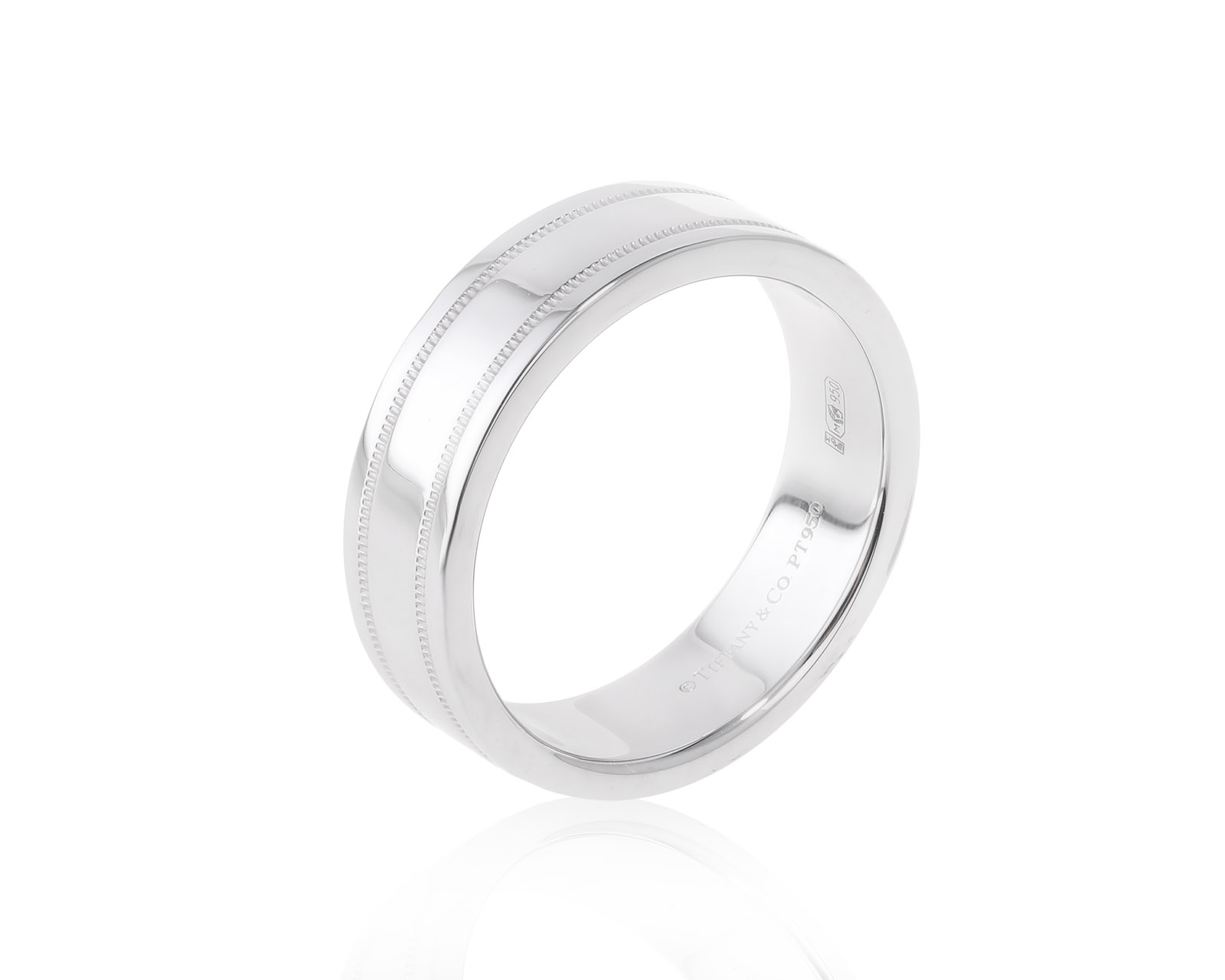 Оригинальное платиновое кольцо Tiffany&Co Milgrain 020822/7 Оригинальное платиновое кольцо Tiffany&Co Milgrain 020822/7