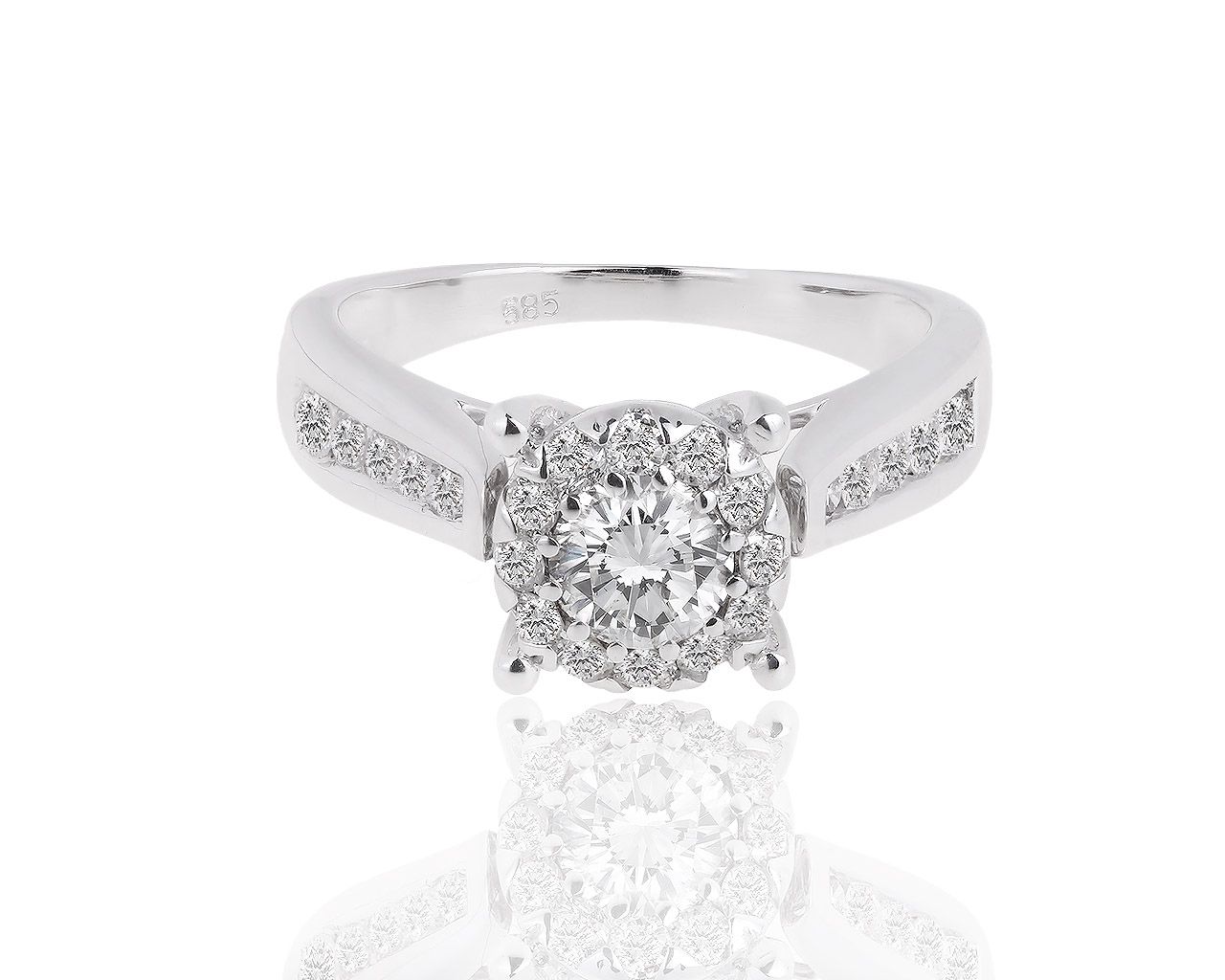 Помолвочное золотое кольцо с бриллиантами 1.01ct 310818/7