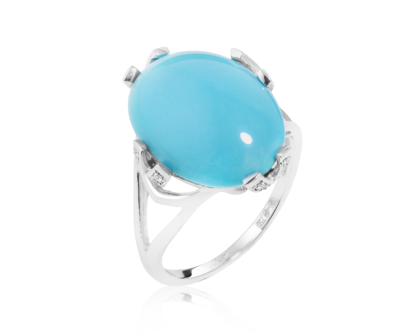 Модное золотое кольцо с бирюзой 11.64ct 060522/4