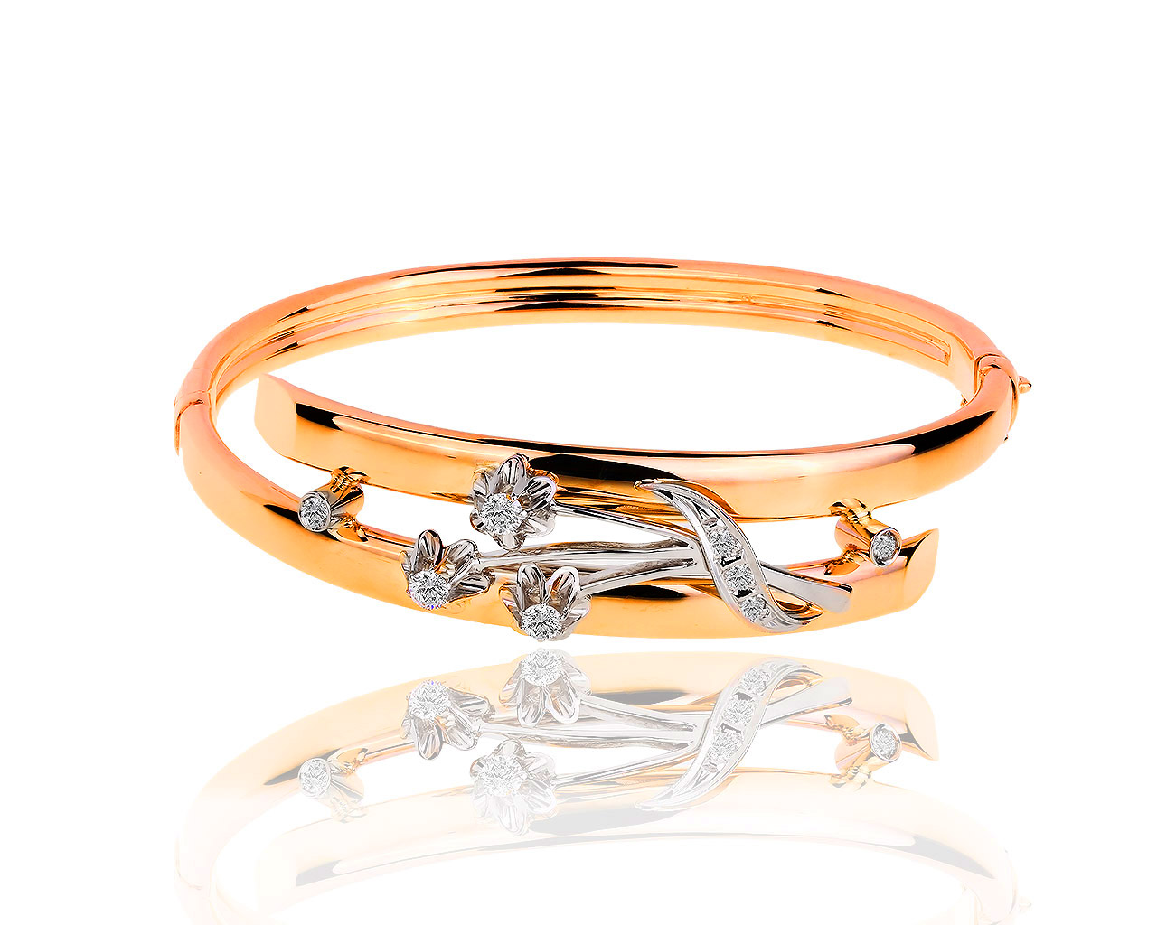 Изящный золотой браслет с бриллиантами 0.57ct 310718/2